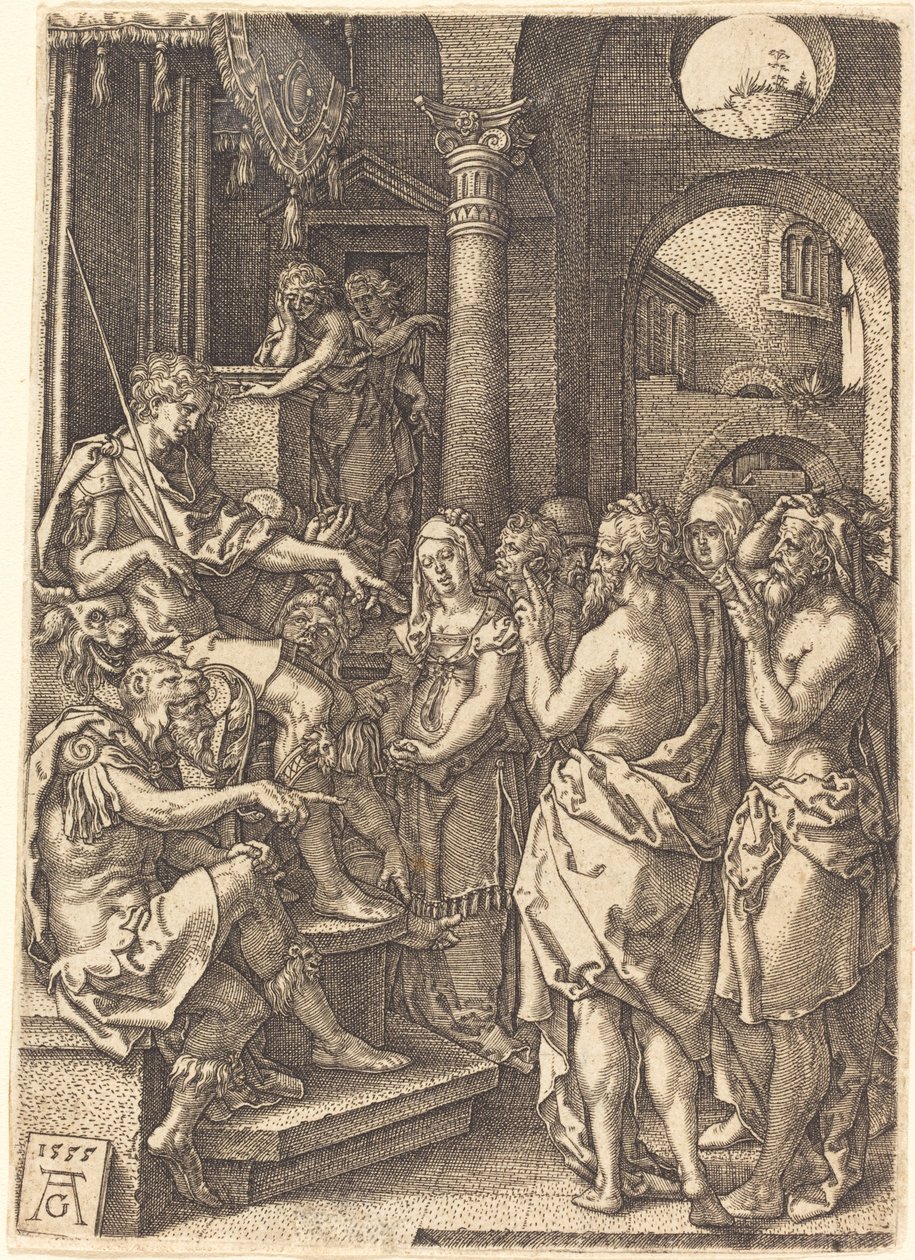 The Two Elders Before the Judge by Heinrich Aldegrever