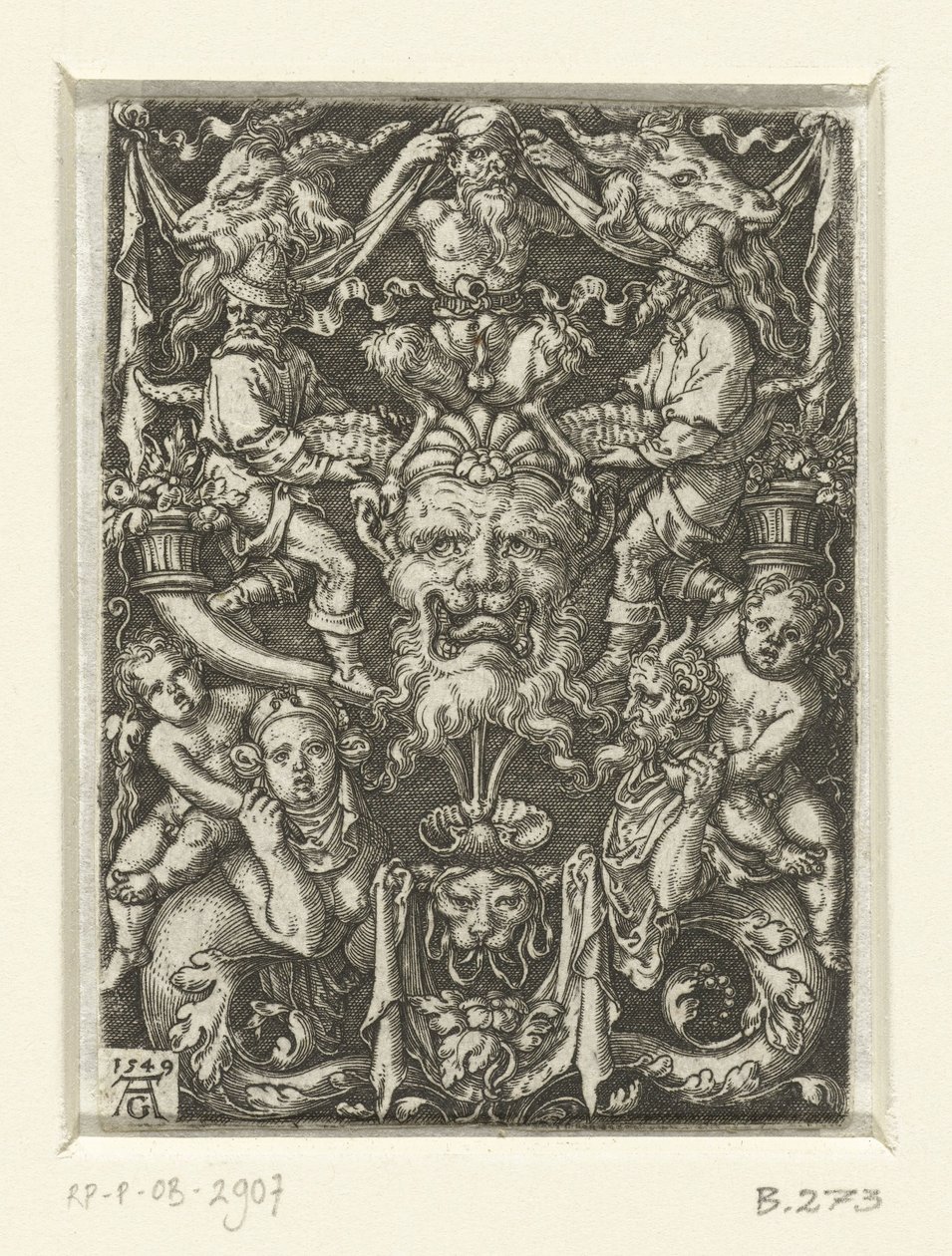 Flat Decoration with Grotesques by Heinrich Aldegrever