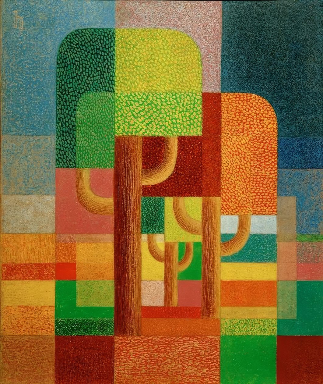 Landscape / Trees (Landscape with Trees) by Heinrich Hoerle
