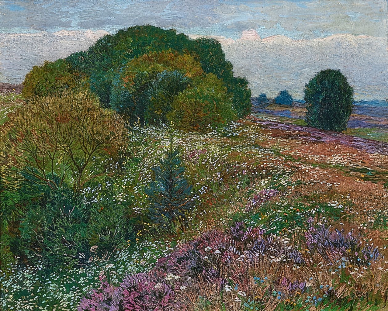 At the Edge of the Heath (Heathland I) by Heinrich Vogeler