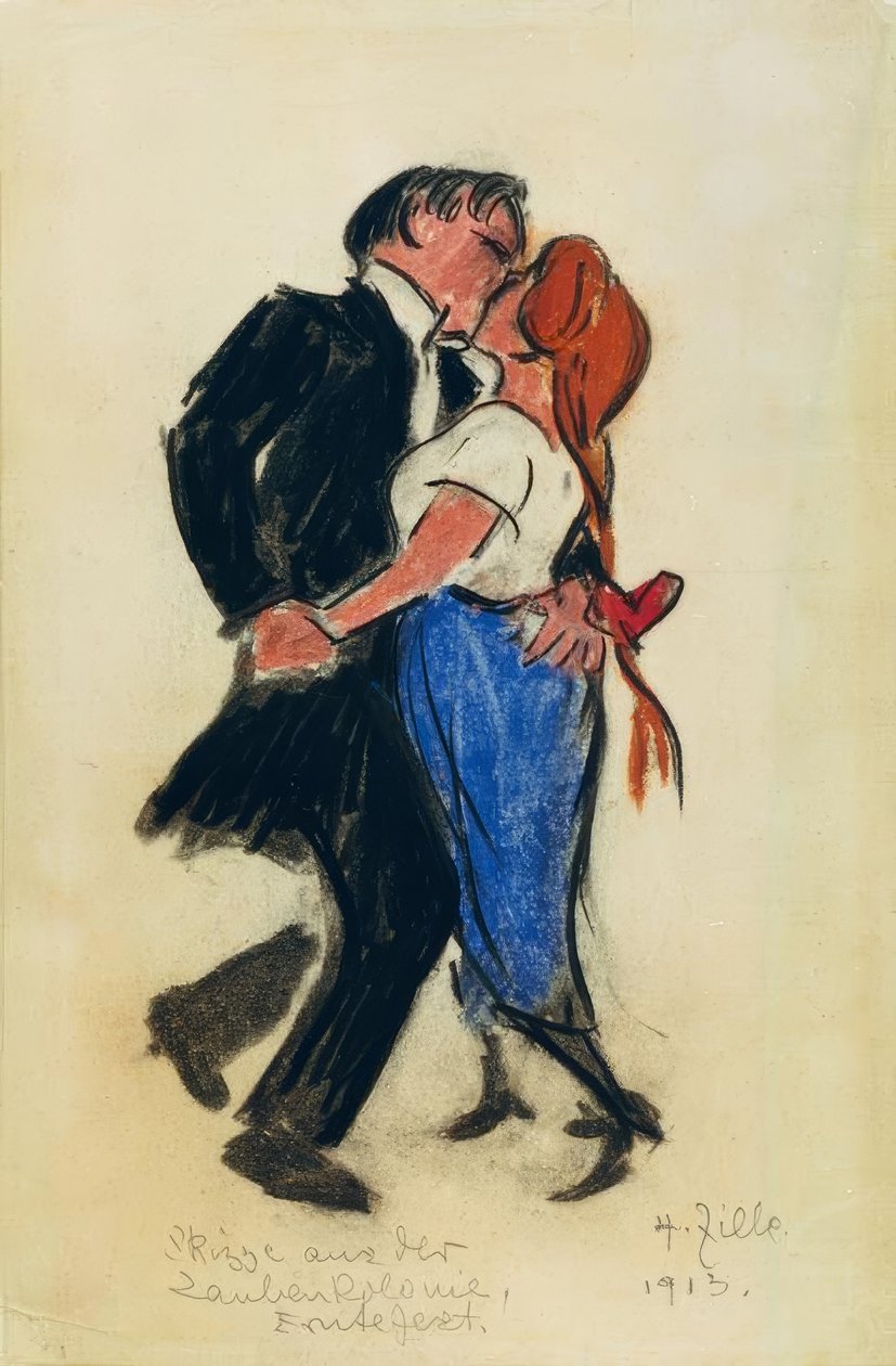 Dancing Couple by Heinrich Zille