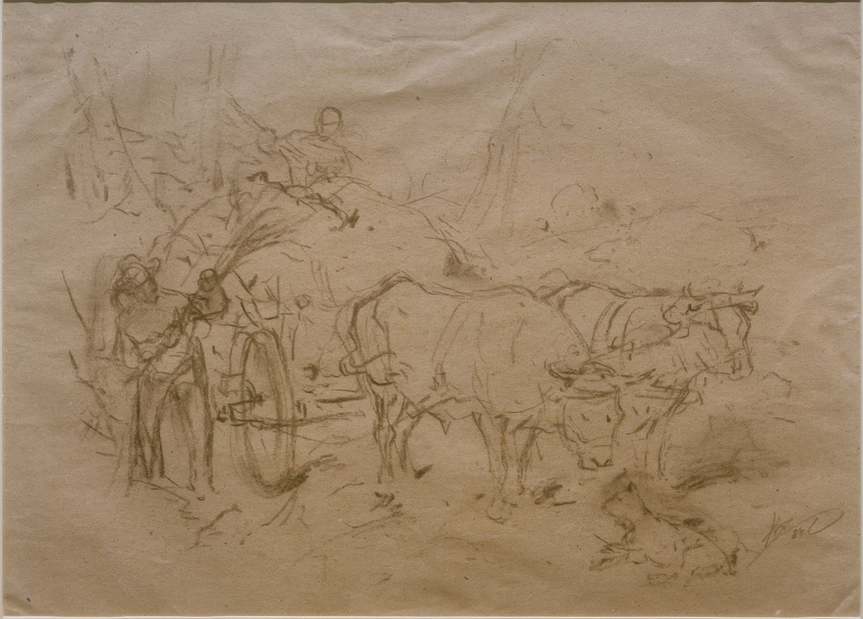 Ox Cart by Heinrich von Zügel