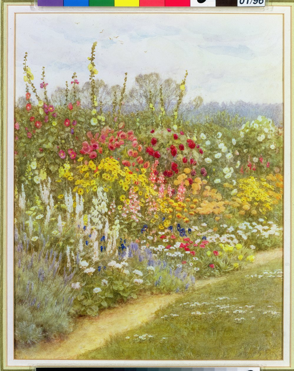 A Herbaceous Border by Helen Allingham