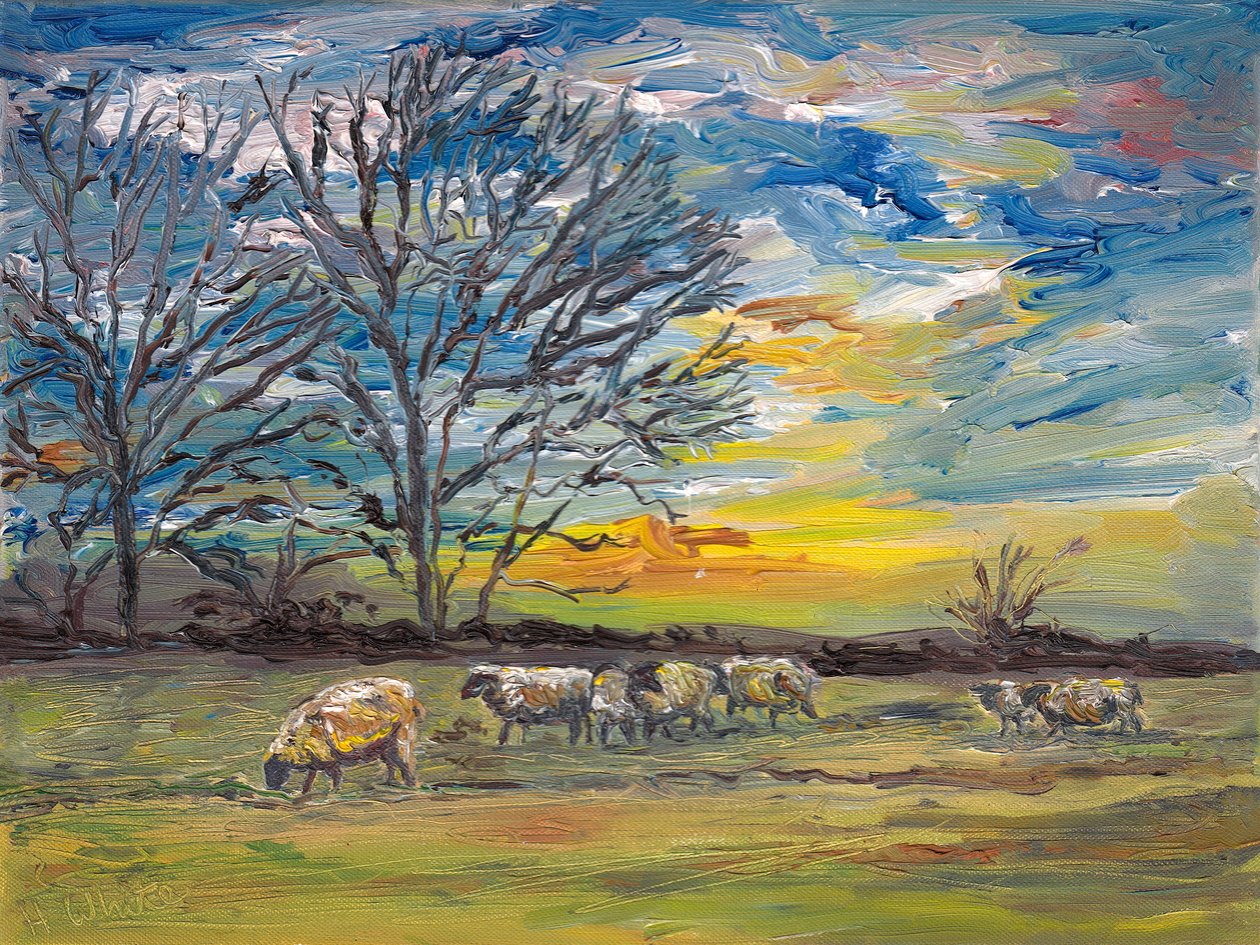 Winter Grazing, 2008 by Helen White