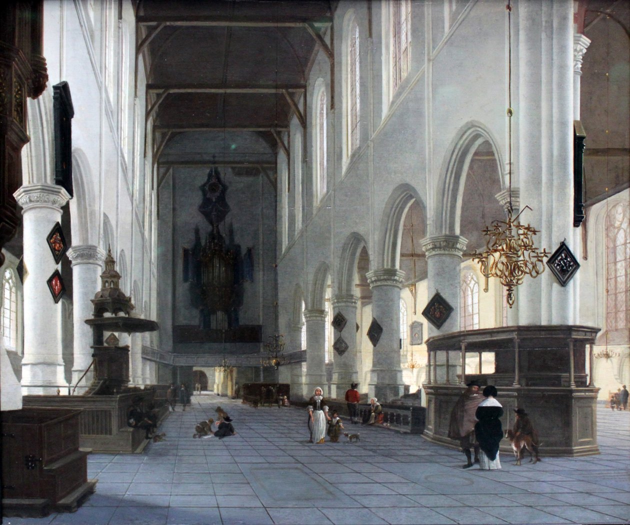 The Interior of the Oude Kerk in Delft by Hendrik Cornelisz. van Vliet