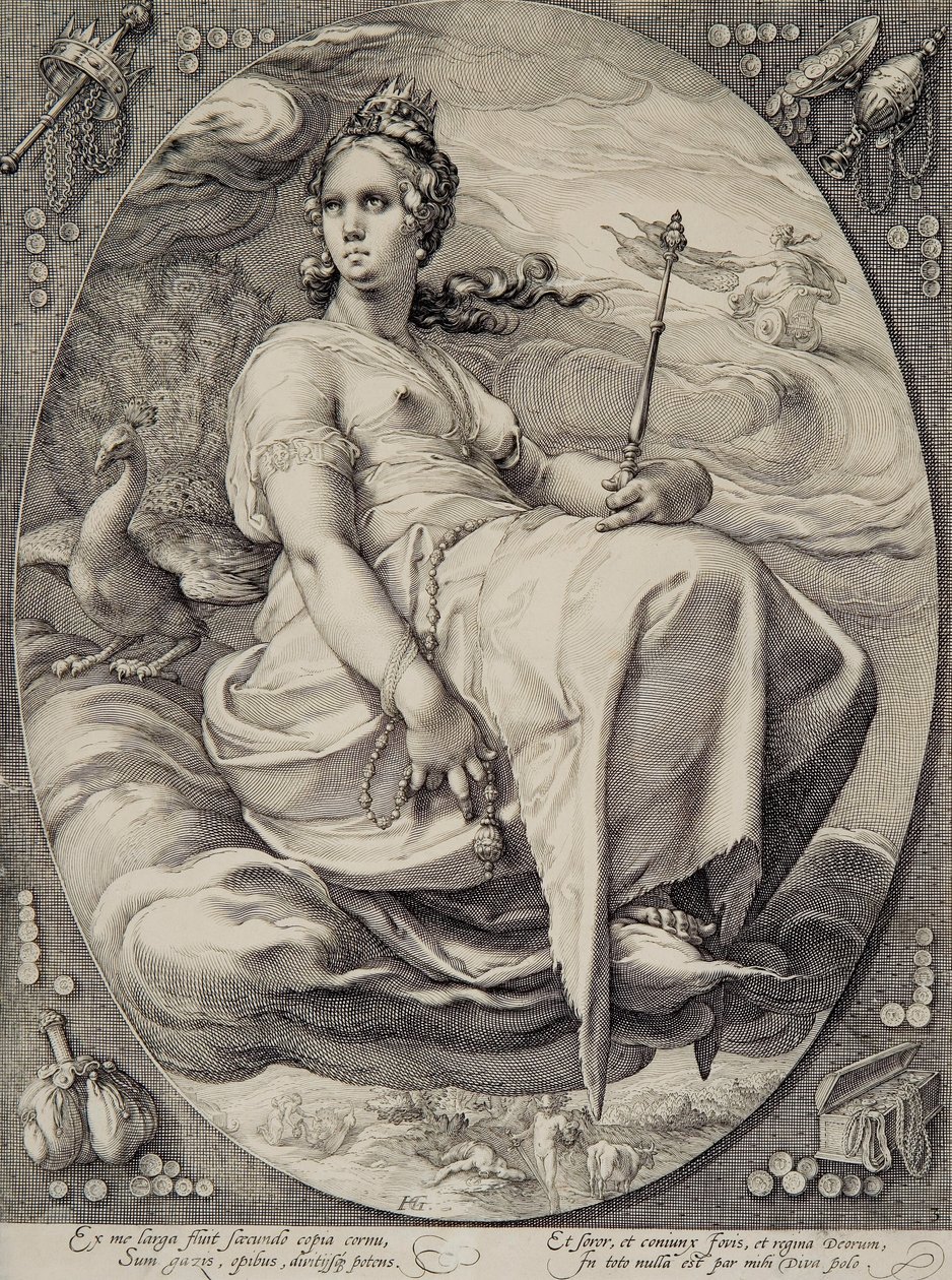 Juno (from the Four Deities) by Hendrik Goltzius