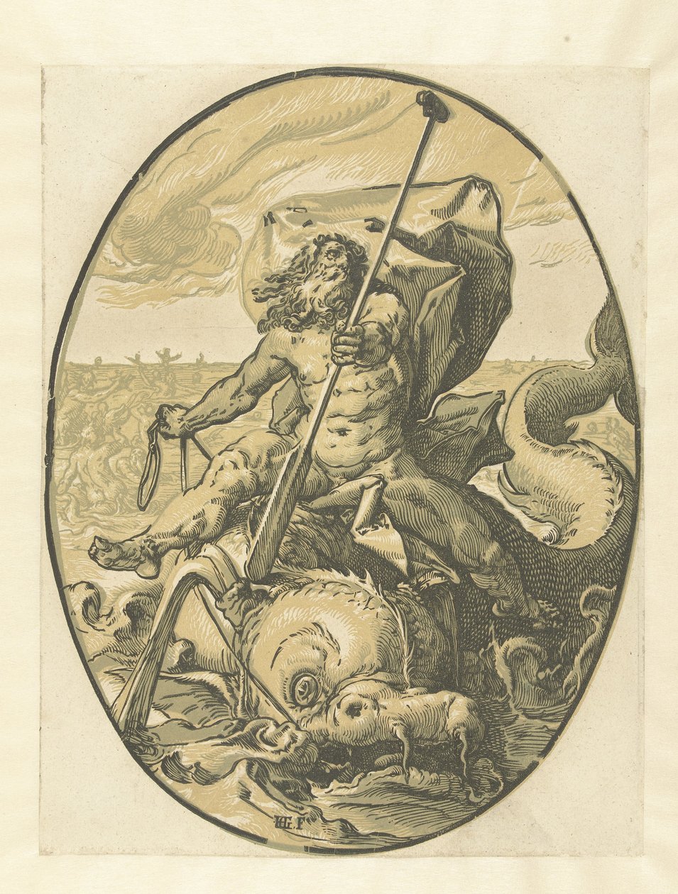 Oceanus (Gods and Goddesses) by Hendrick Goltzius