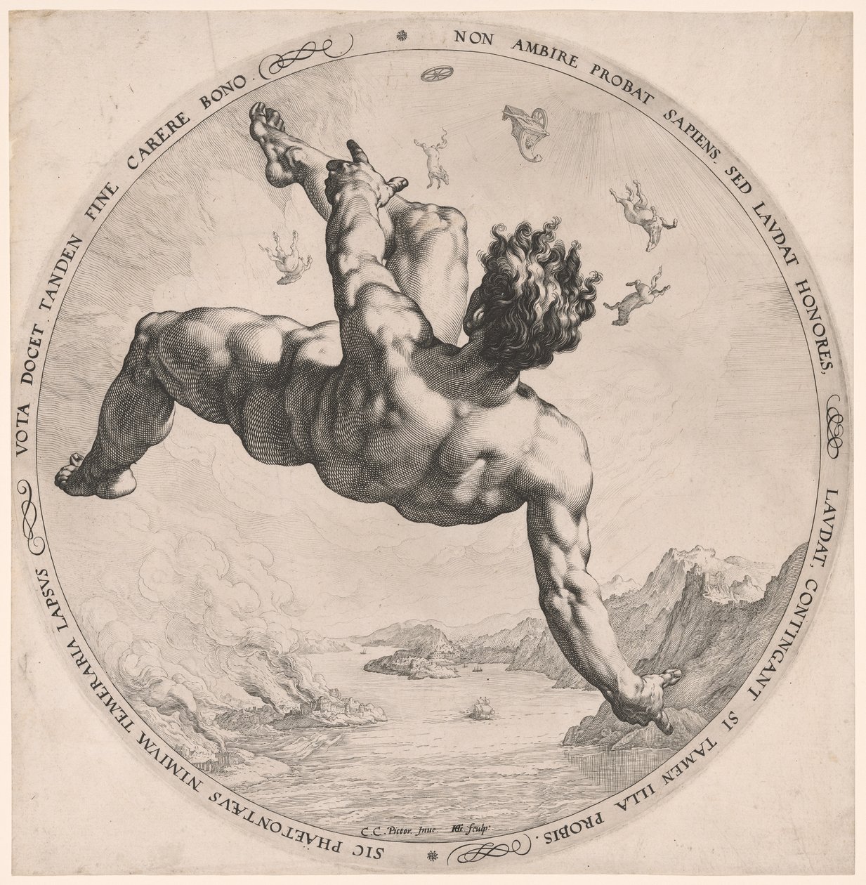 Phaeton, from The Four Disgracers by Hendrick Goltzius