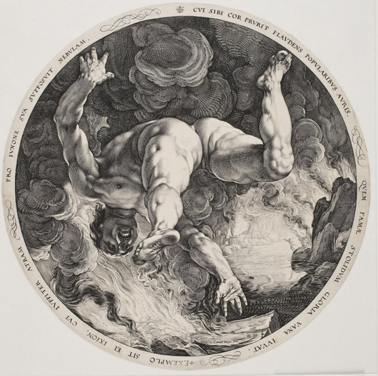 The Four Disgracers - Ixion by Hendrick Goltzius