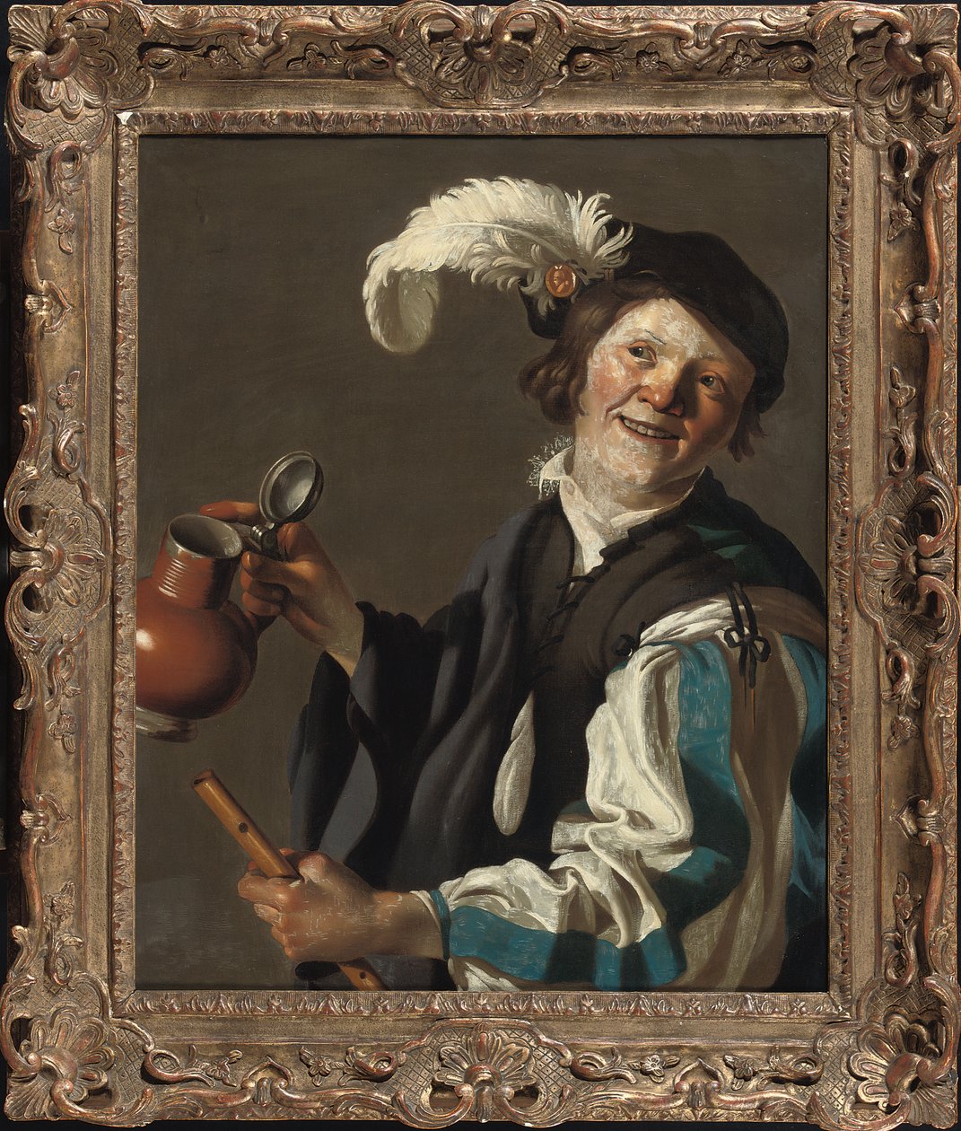 A Boy Holding a Flute and Jug by Hendrick Jansz Terbrugghen