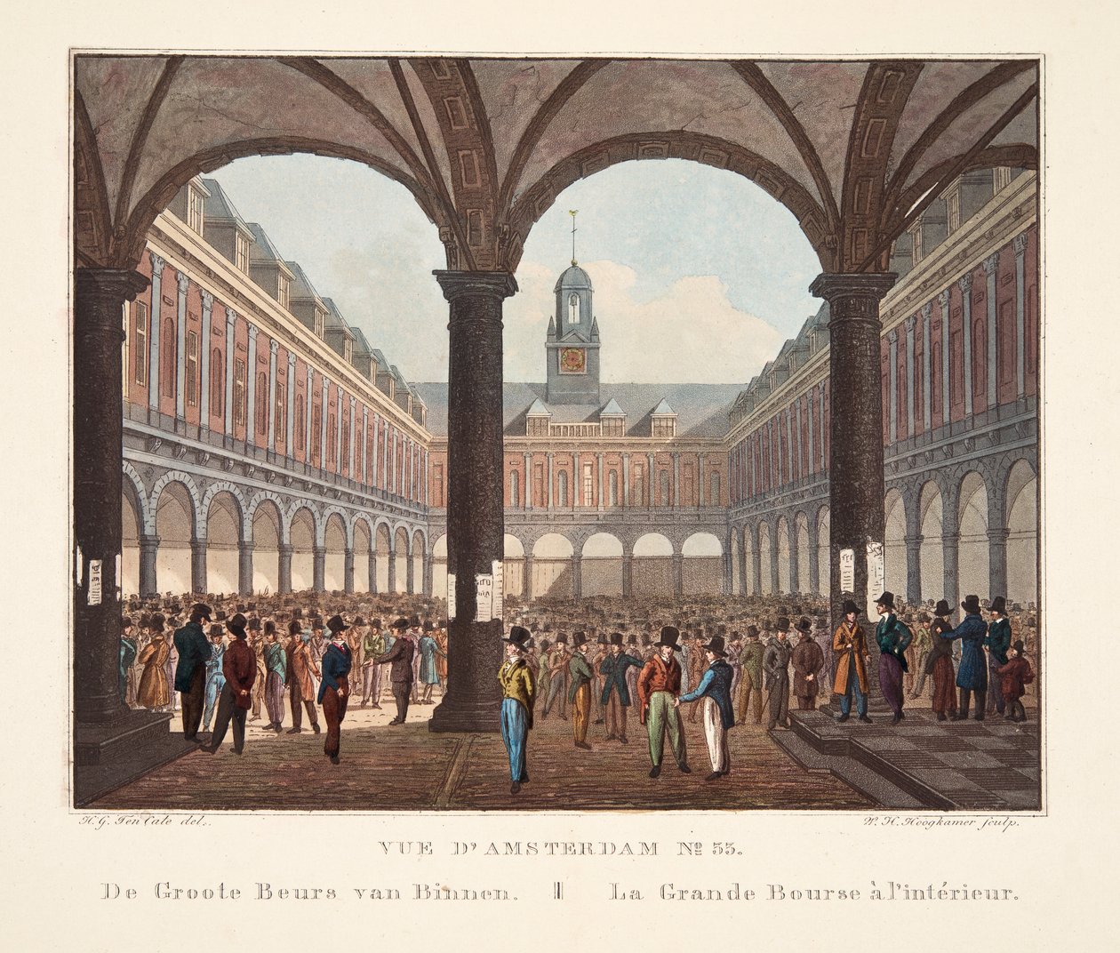 View of Amsterdam No.33. The Great Exchange from Inside by Hendrik Gerrit ten Cate