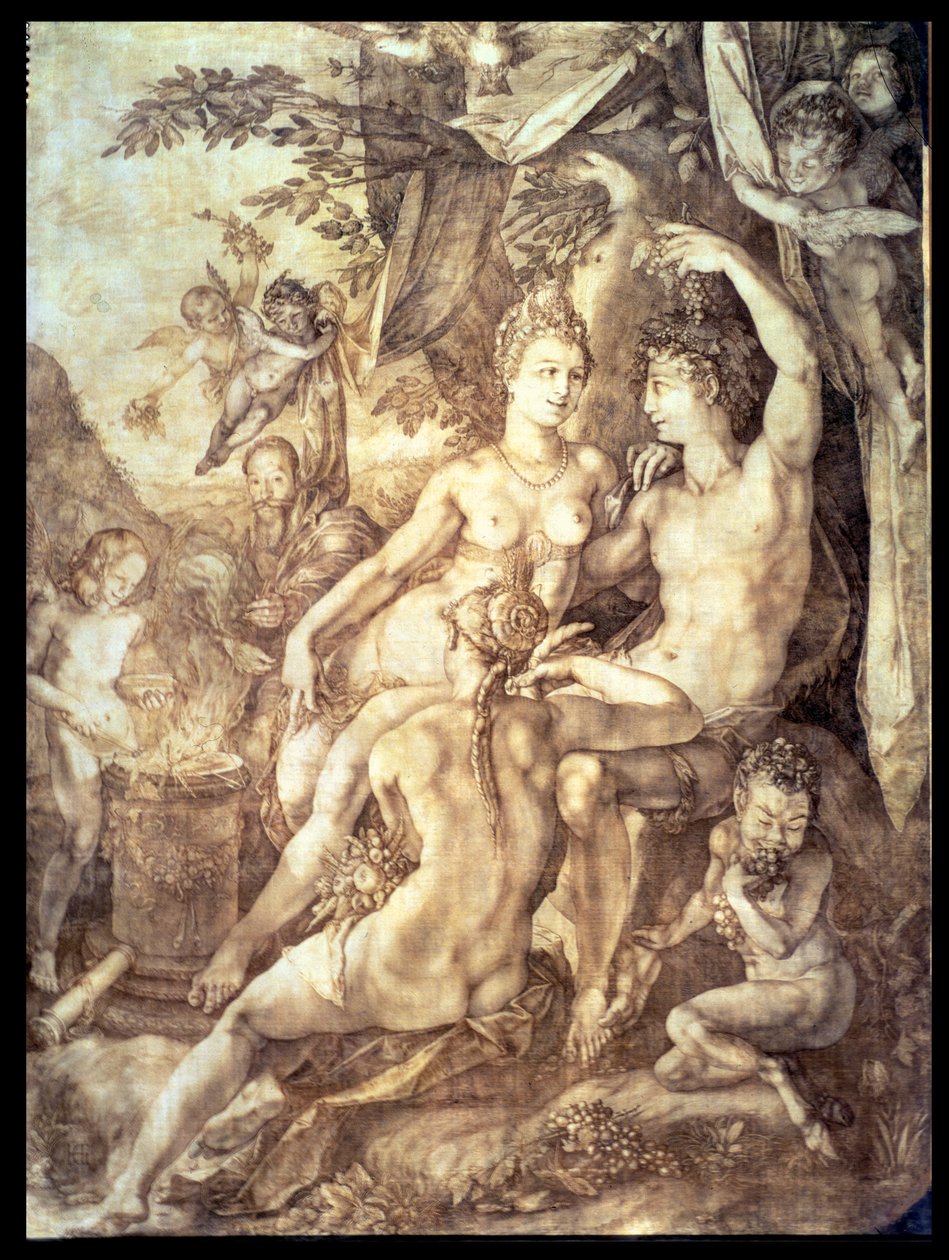 Bacchus, Venus and Ceres, c.1606 by Hendrik Goltzius