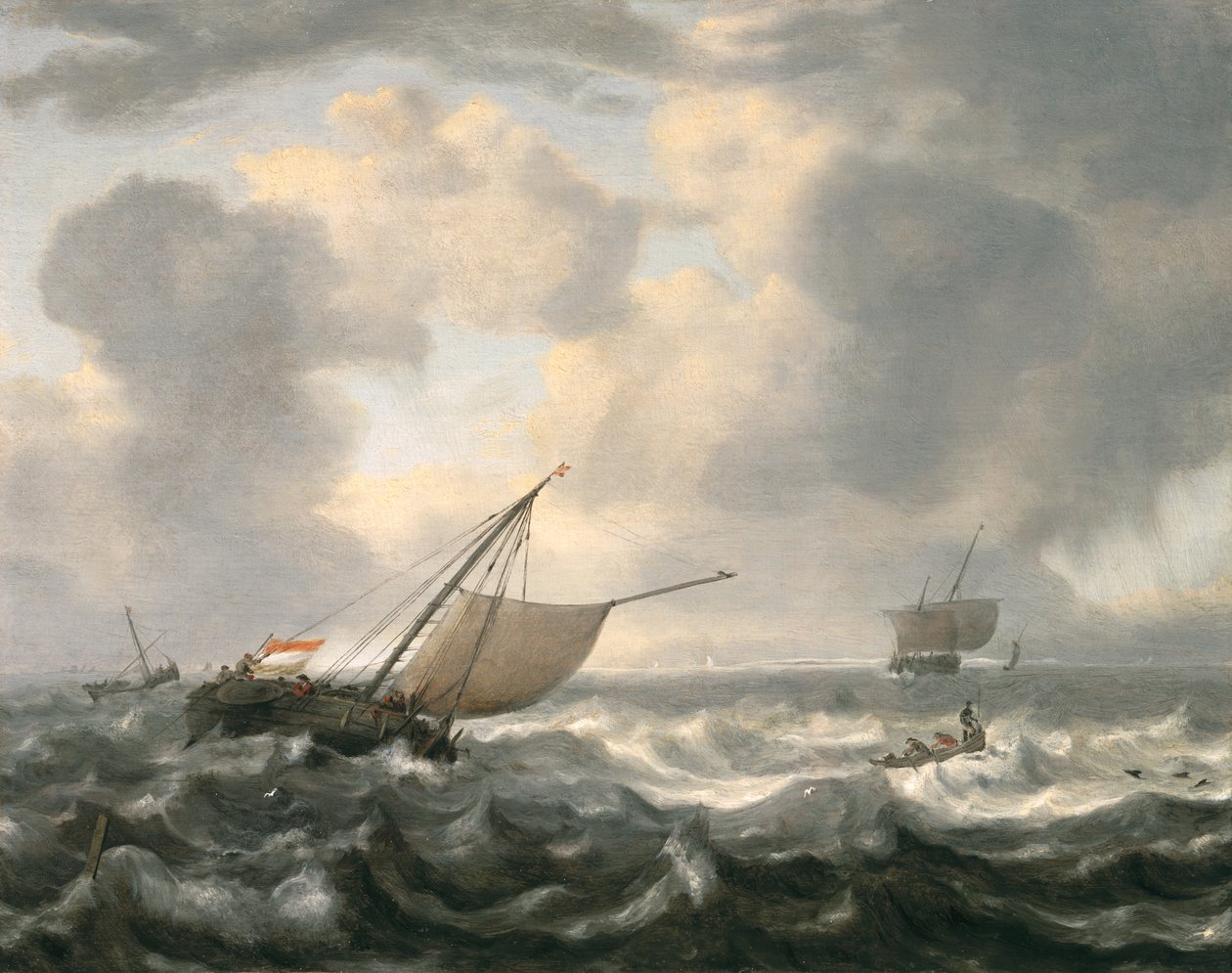 Ships on a Choppy Sea by Hendrik van Anthonissen