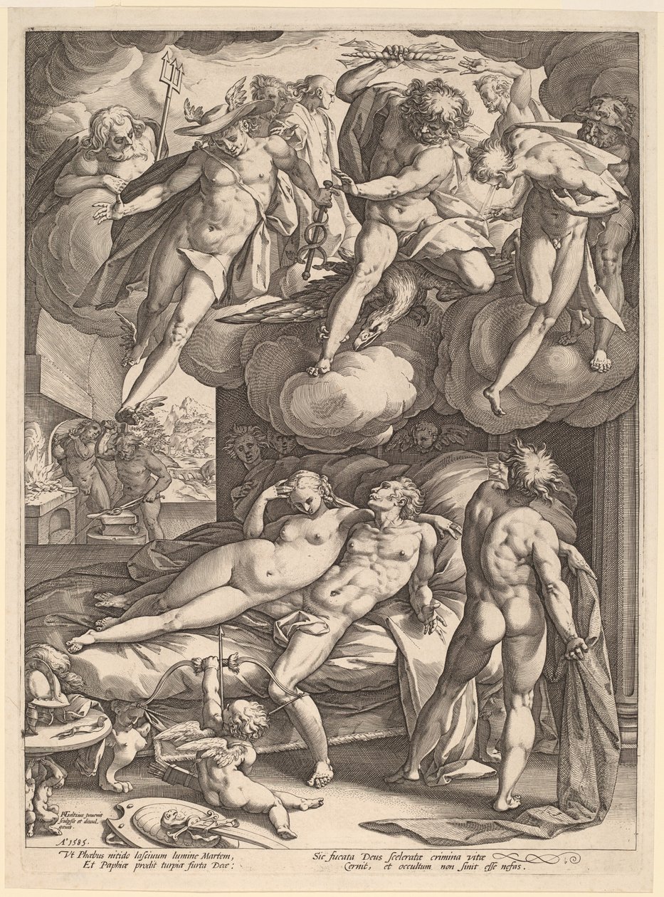 Mars and Venus Surprised by Vulcan by Hendrik Goltzius