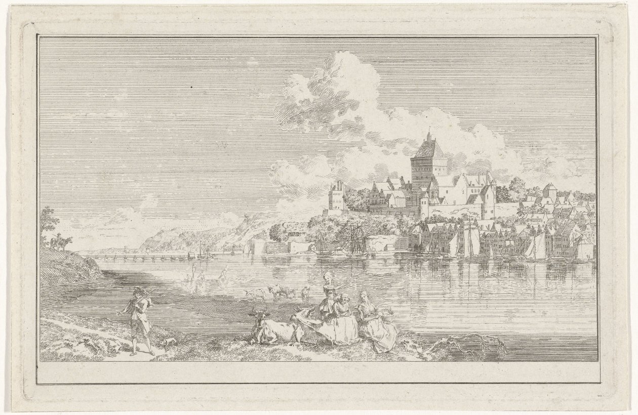 View of the Valkhof in Nijmegen by Hendrik Hoogers