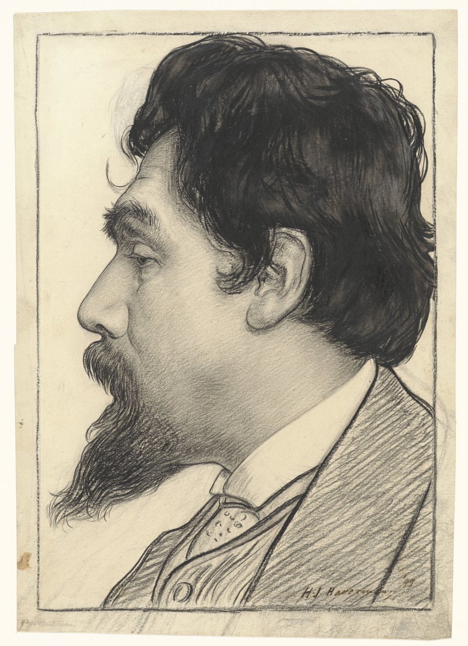 Portrait of Jan Toorop by Hendrik Johannes Haverman