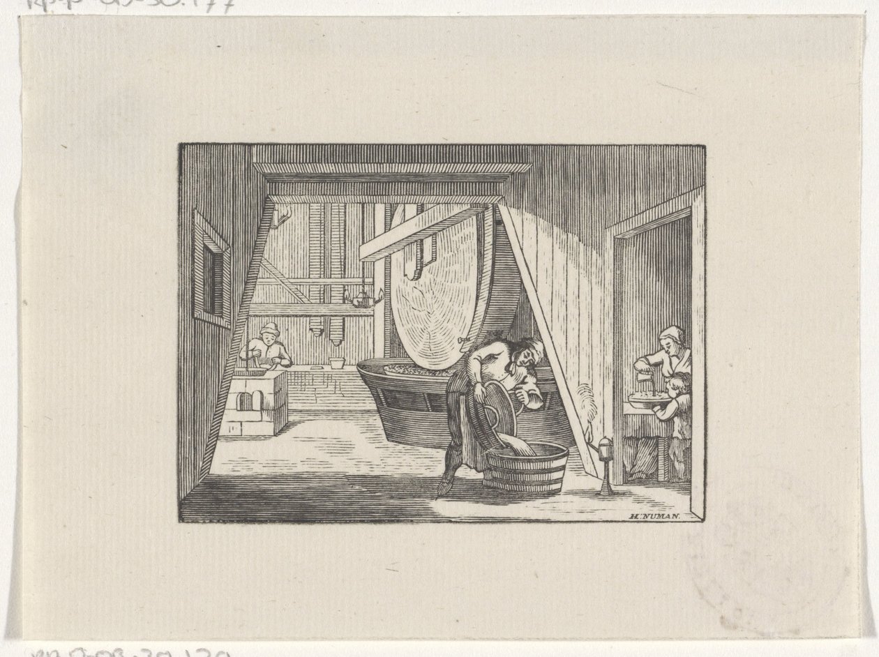 Figures Working in a Mill by Hendrik Numan