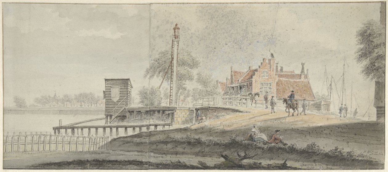 The Lock at Spaarndam by Hendrik Spilman