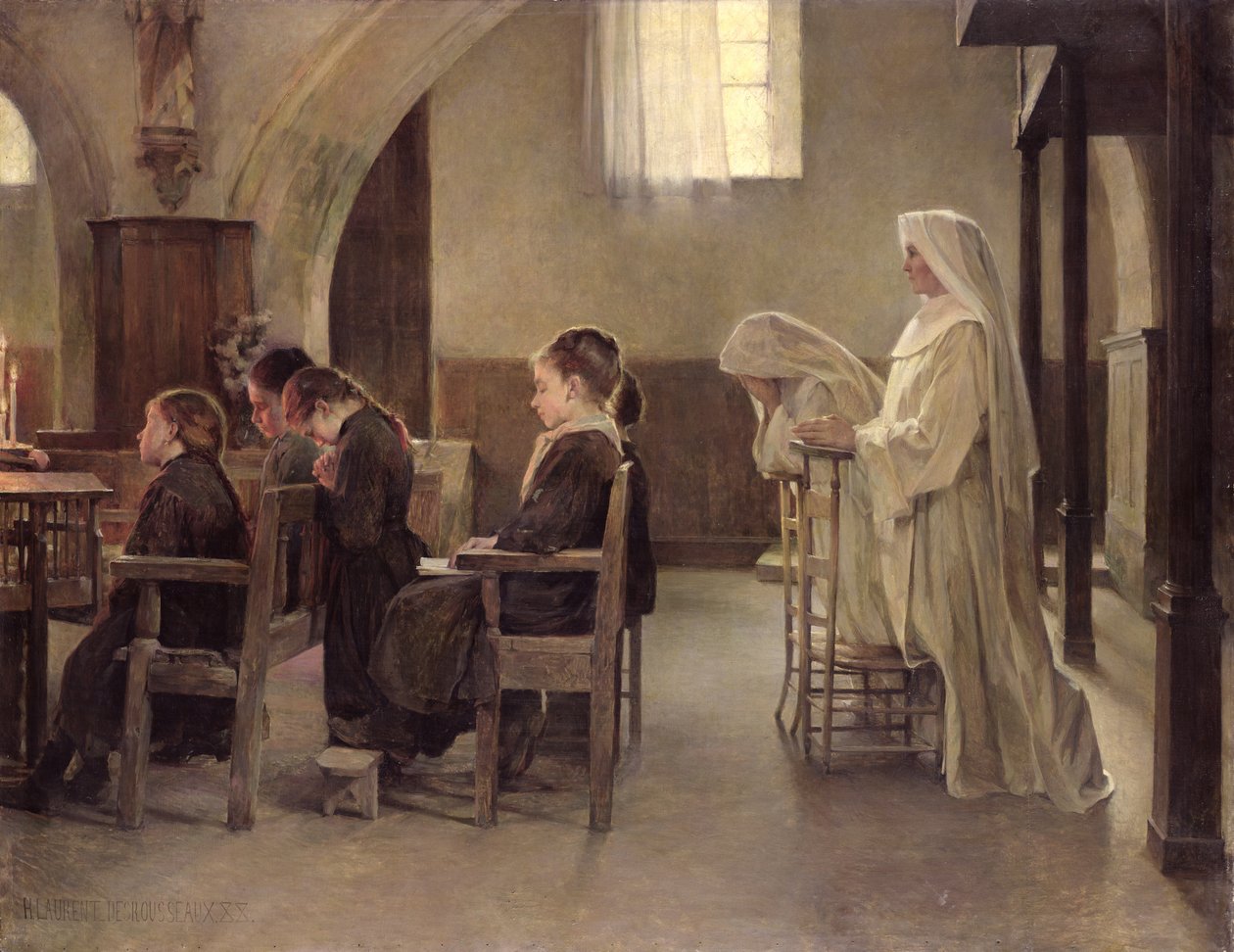 The Eve of the First Communion by Henri Alphonse Louis Laurent Desrousseaux