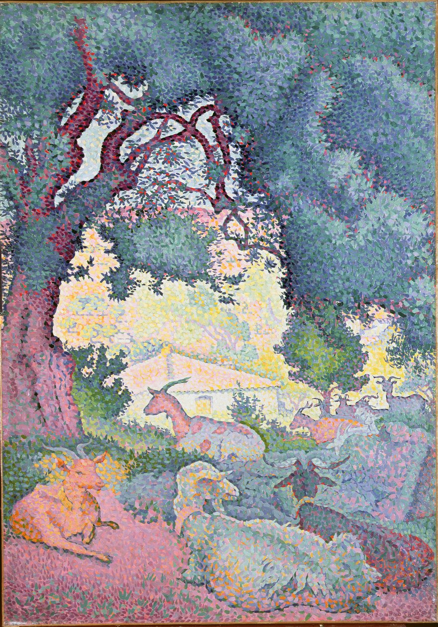 Landscape with Goats, 1895 by Henri Edmond Cross