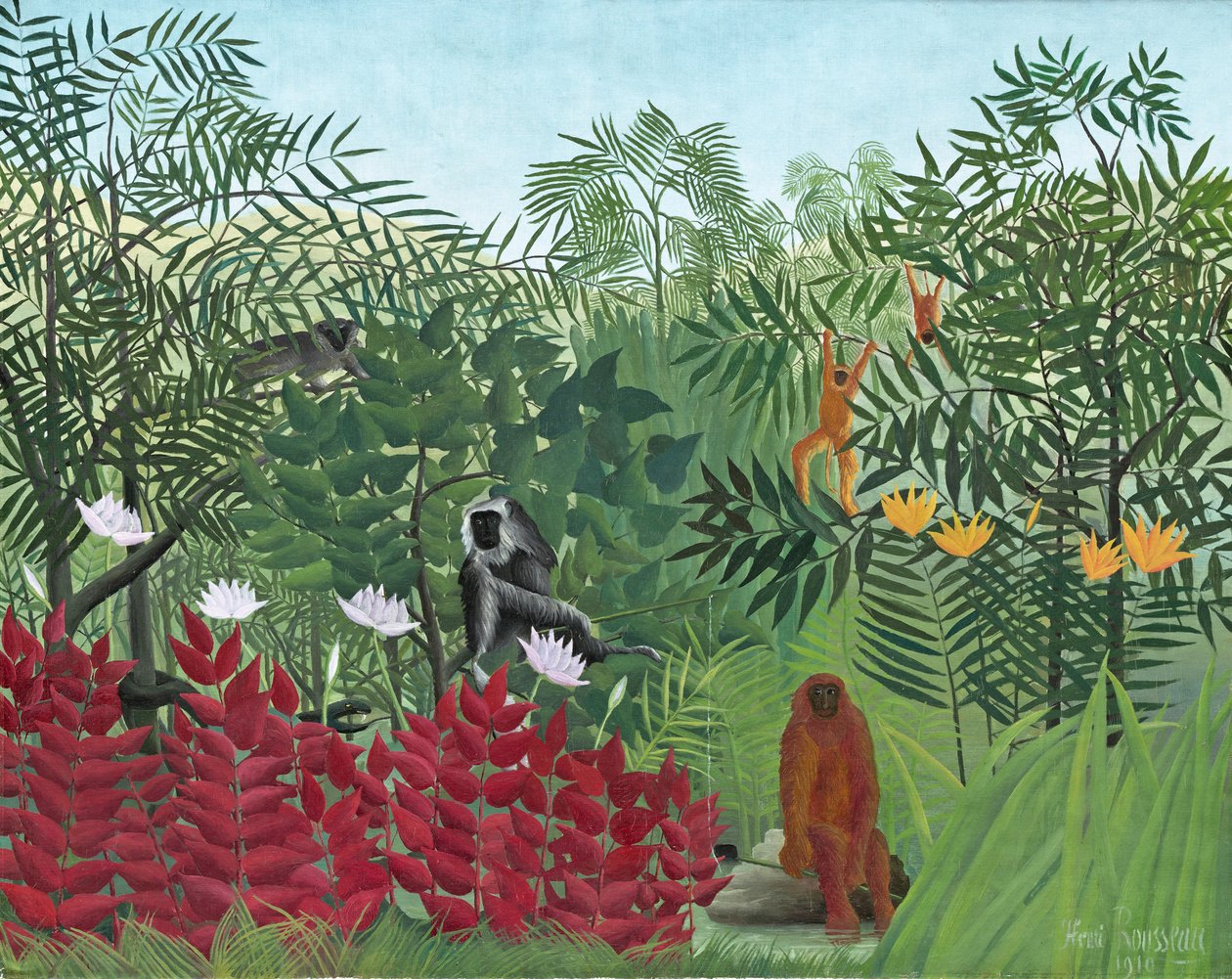 Tropical Forest with Monkeys, 1910 by Henri Rousseau