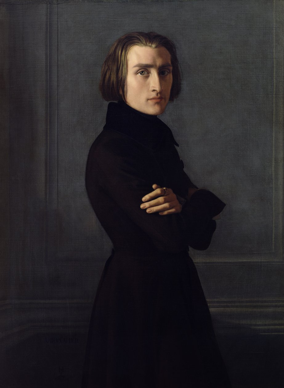 Portrait of Franz Liszt, 1839 by Henri Lehmann