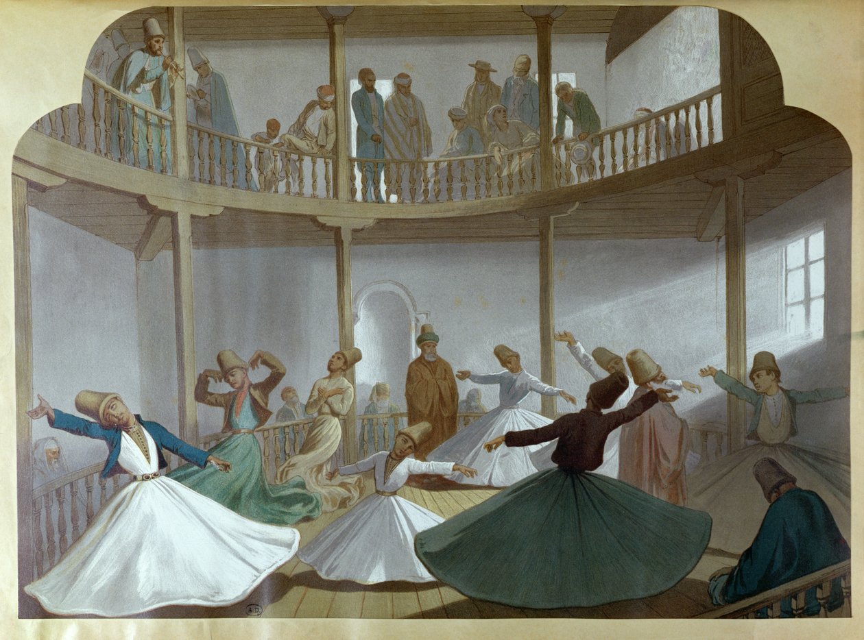 Dance of the Whirling Dervishes, illustration from 