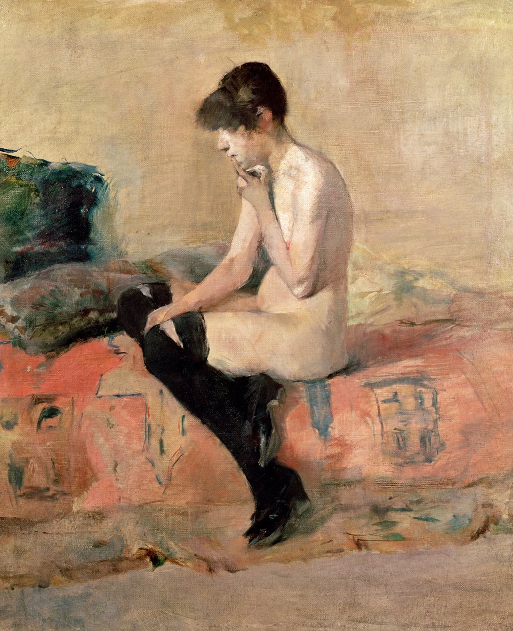 Nude Woman Seated on a Divan by Henri de Toulouse Lautrec