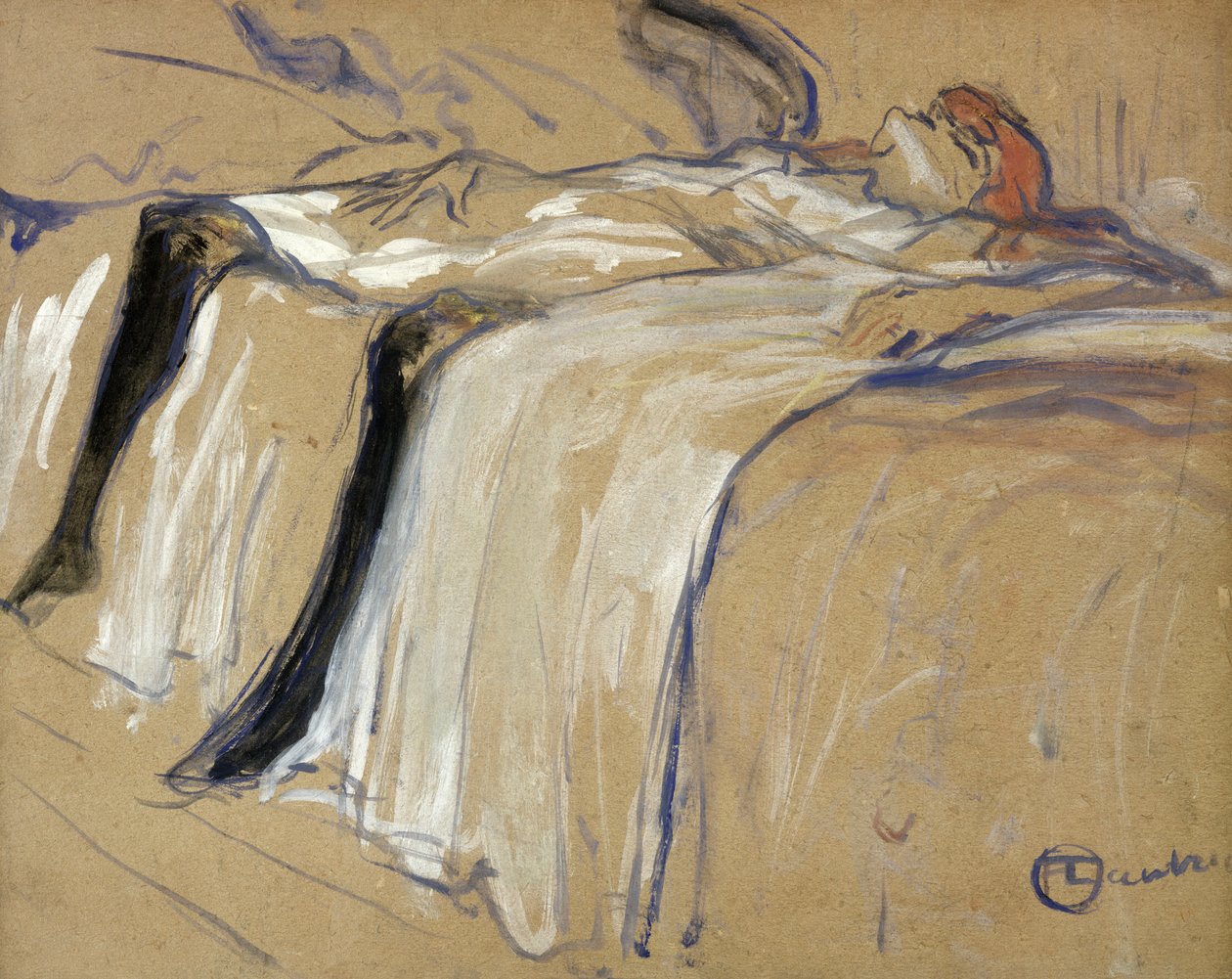 Woman Lying on Her Back - Lassitude, Study for 