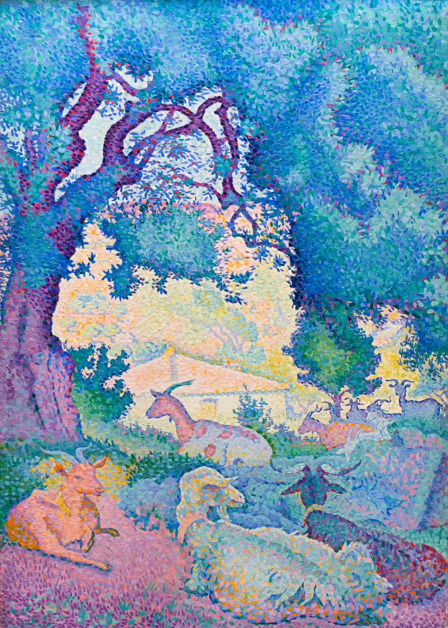 Landscape with Goats by Henri Edmond Cross