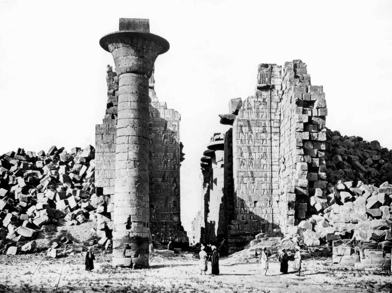 Column and Ruins, Nubia, Egypt, 1887 by Georges Henri Bechard