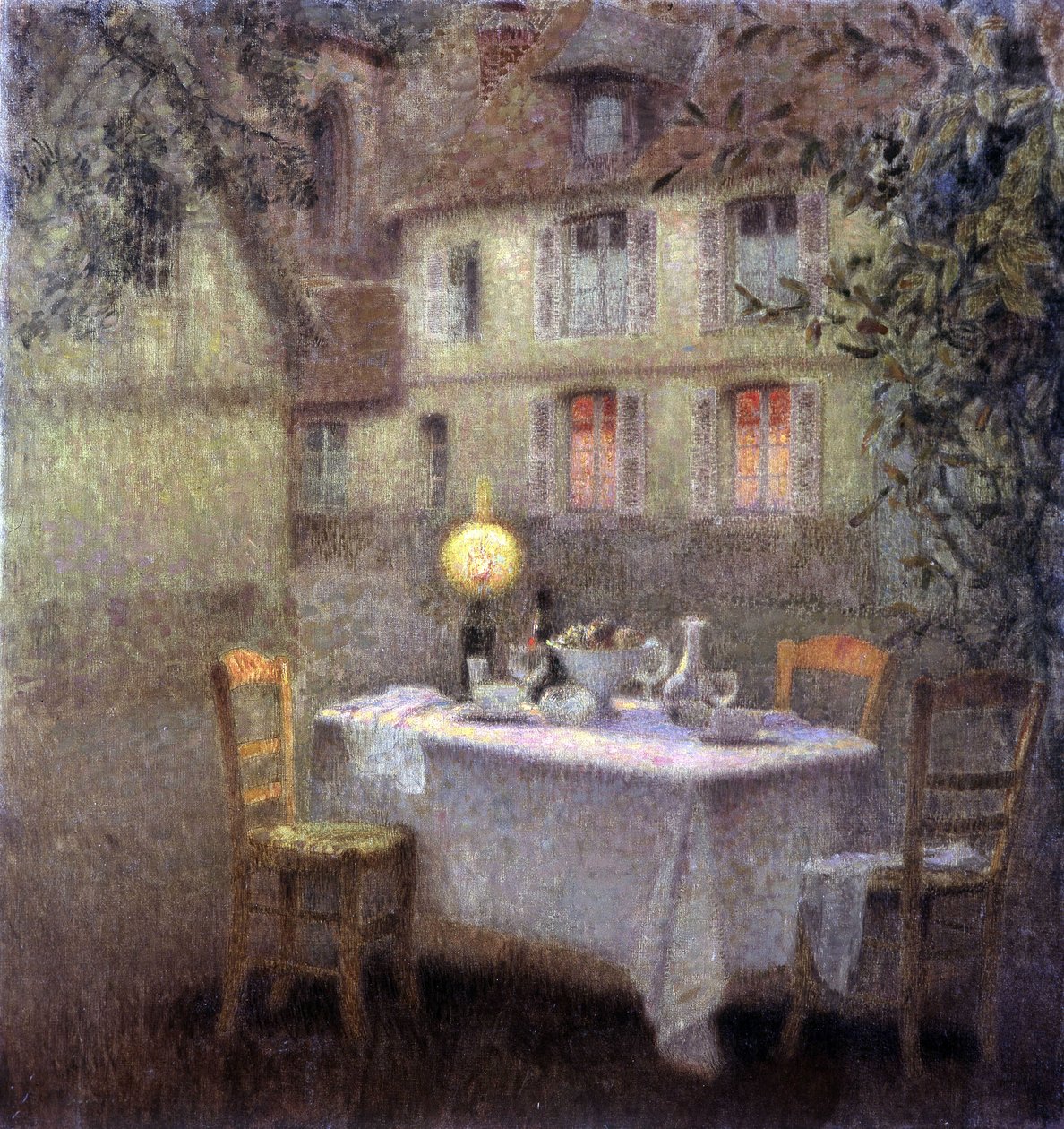The Table by Henri Eugene Augustin Le Sidaner