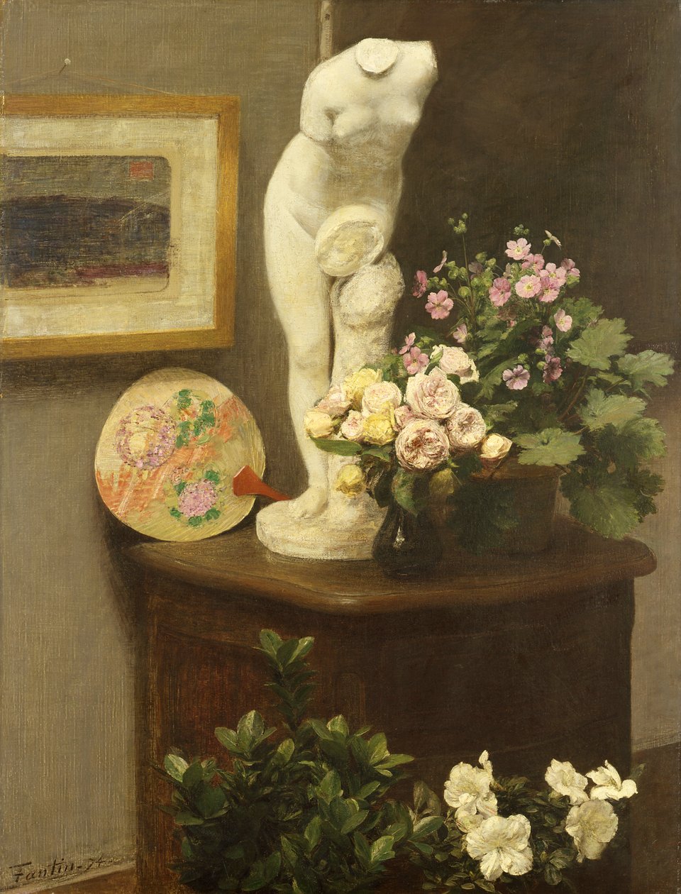 Flowers and Various Objects by Ignace Henri Jean Fantin Latour