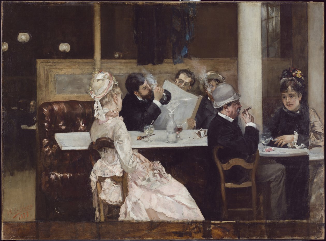 Cafe Scene in Paris by Henri Gervex