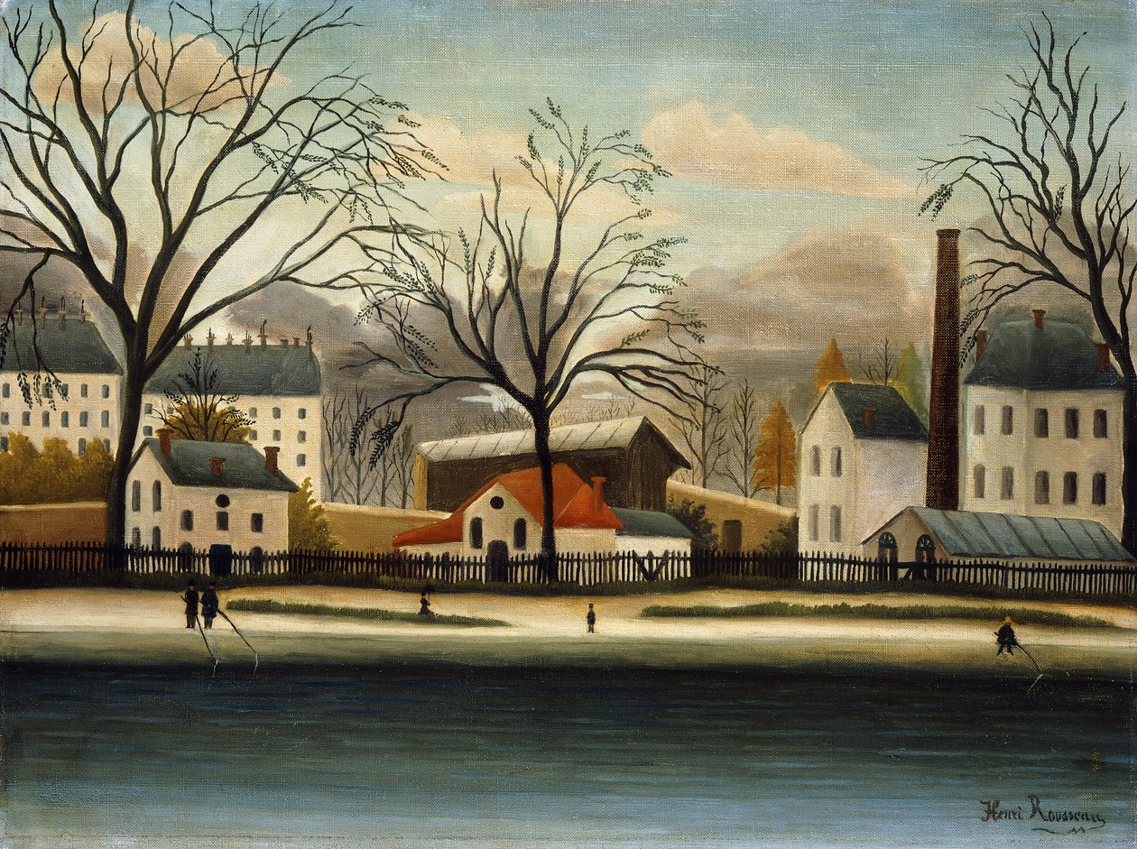 Suburbs; Banlieue, c.1896 by Henri J.F. Rousseau