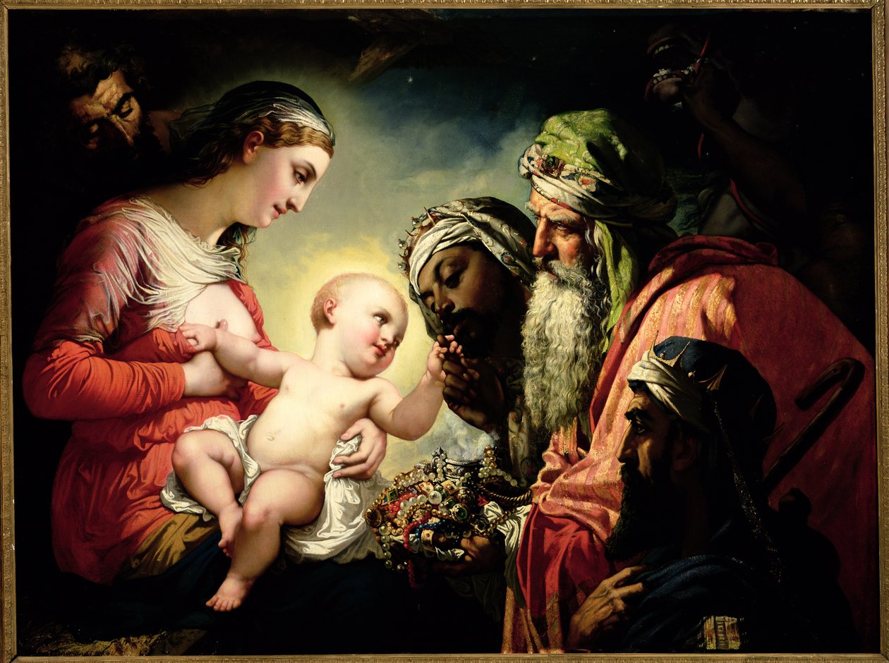 Adoration of the Magi by Henri Lehmann