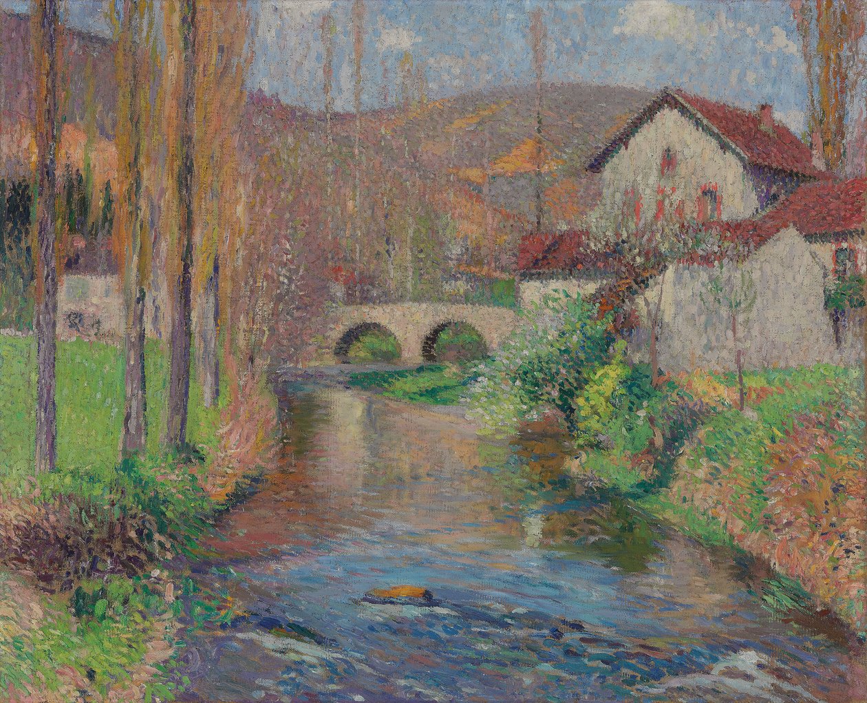 Labastide du Vert Bridge Viewed from Downstream by Henri Martin