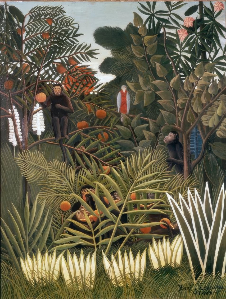 Exotic Landscape with Monkeys and a Parrot by Henri Rousseau