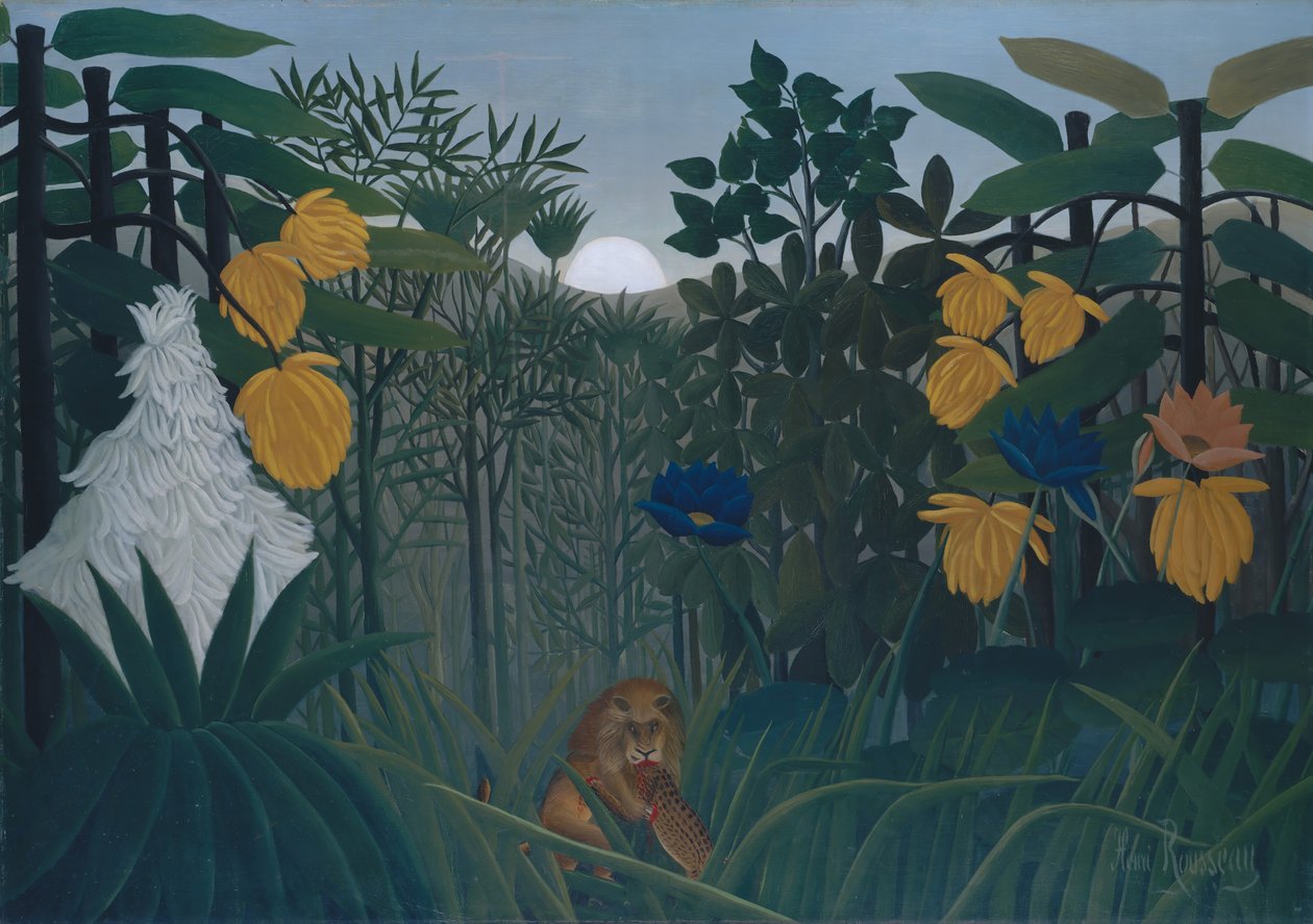 The Repast of the Lion by Henri Rousseau