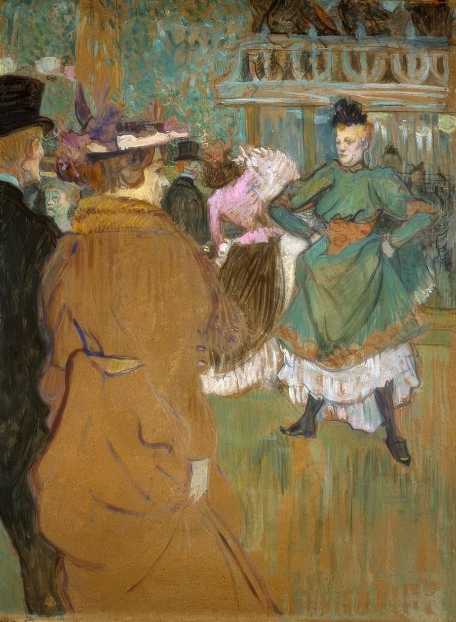 The Quadrille at the Moulin-Rouge by Henri de Toulouse Lautrec