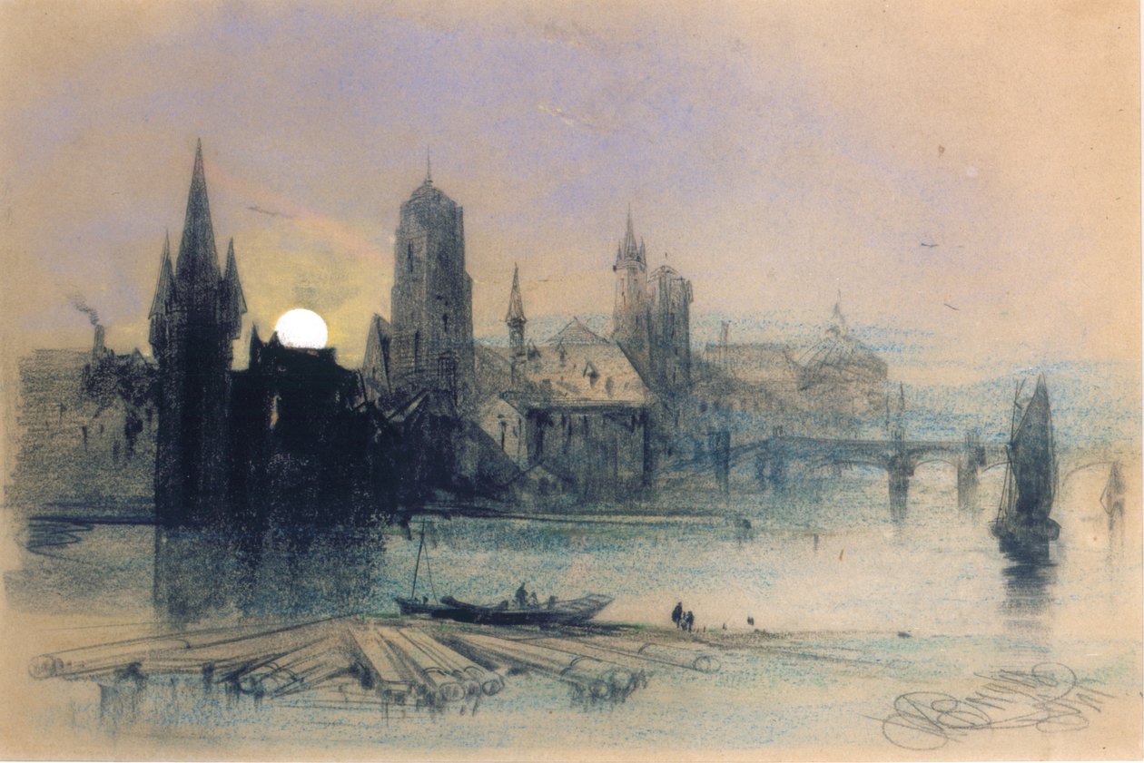 Bruges by Moonlight by Henry Bright