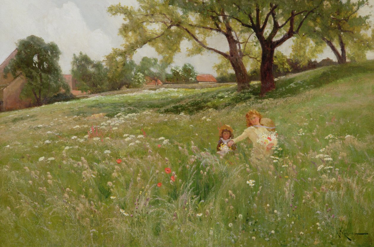 In the Fields by Henry John Yeend King