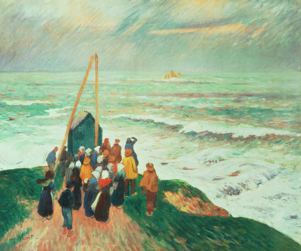 Waiting for the Return of the Fishermen in Brittany, 1894 by Henry Moret