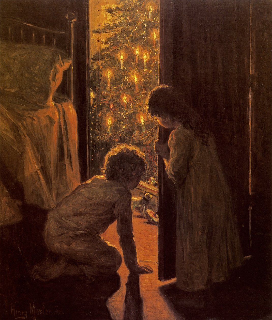 The Christmas Tree by Henry Mosler