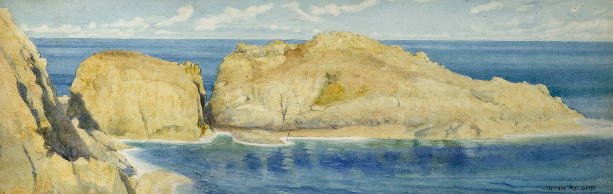 Moie de la Breniere Rocks, Sark, c.1900 by Henry Ryland