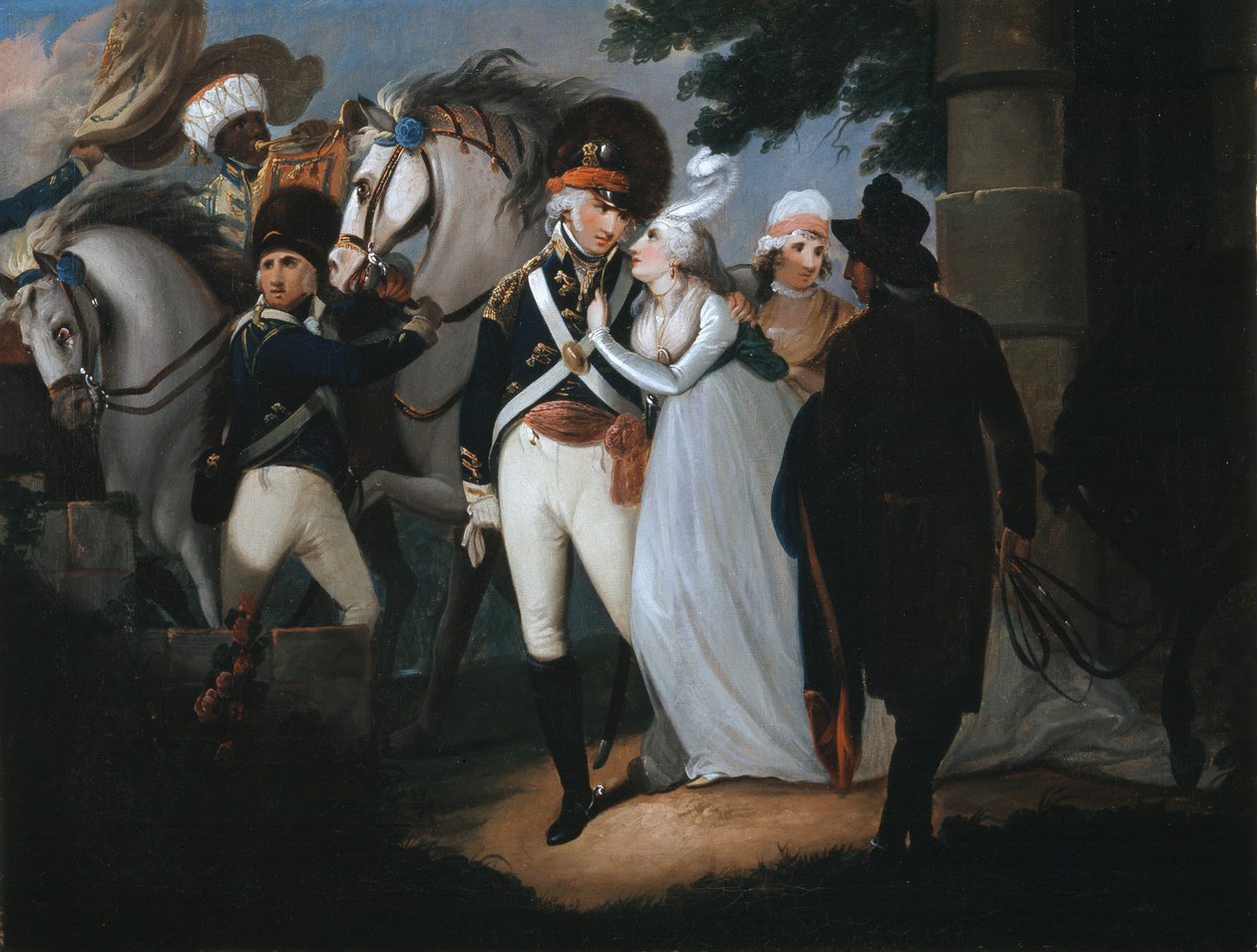 An Officer of Light Dragoons Taking Leave of His Wife, c.1795 by Henry Singleton