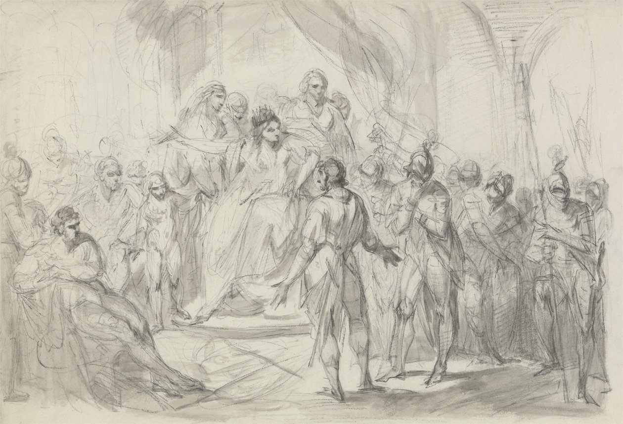 Stephen Brought Prisoner to Empress Mathilda by Henry Singleton