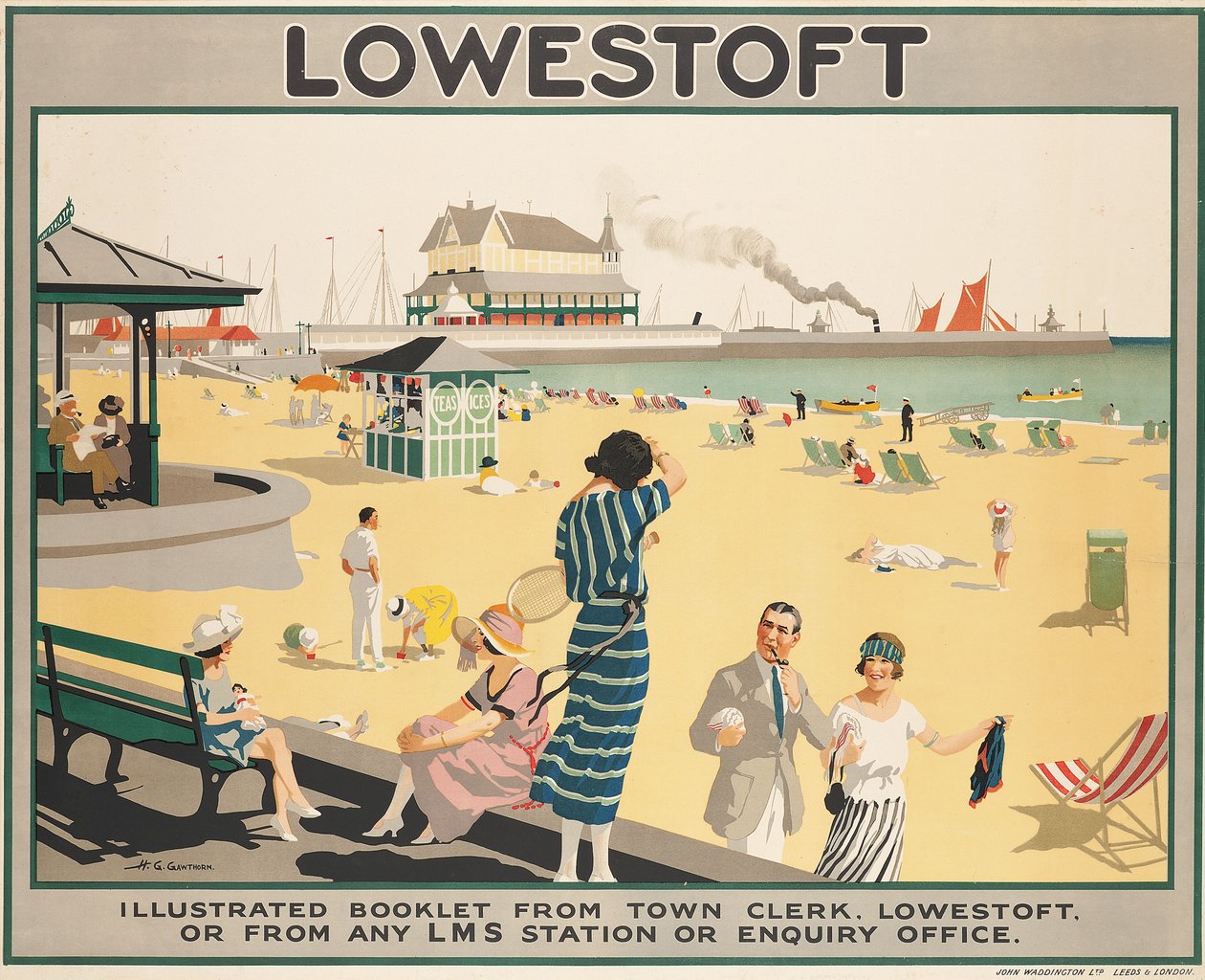 Poster advertising Lowestoft by Henry George Gawthorn