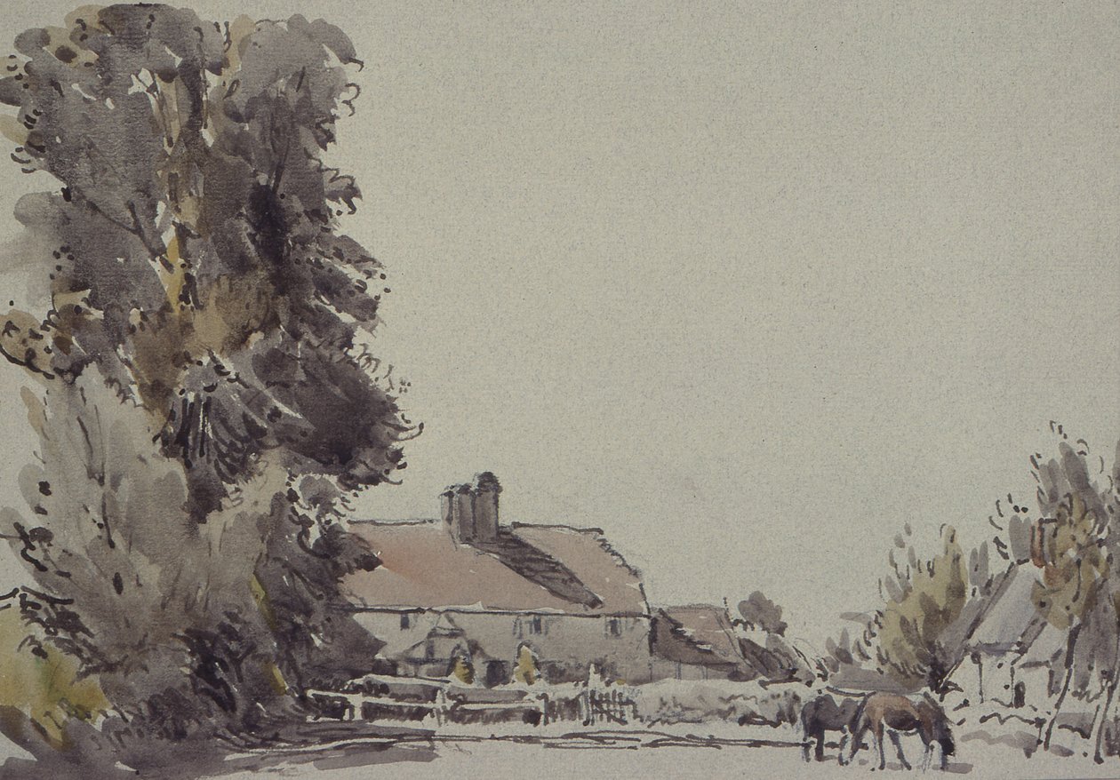 Farm and Trees by Henry Herbert Bulman