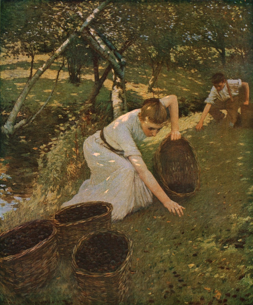 Gathering Plums by Henry Herbert La Thangue